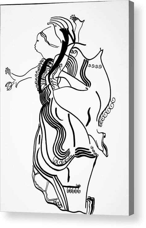 Jesus Acrylic Print featuring the drawing Flamenco Dance by Gloria Ssali