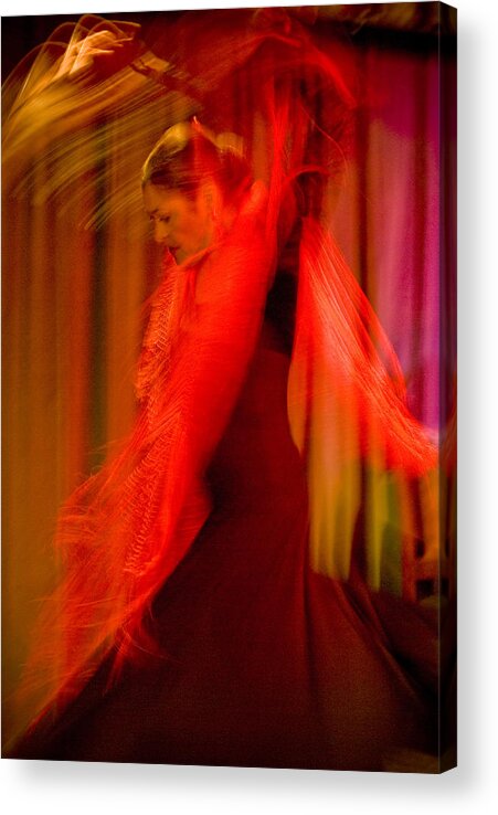 Andalusia Acrylic Print featuring the photograph Flamenco Series 10 by Catherine Sobredo