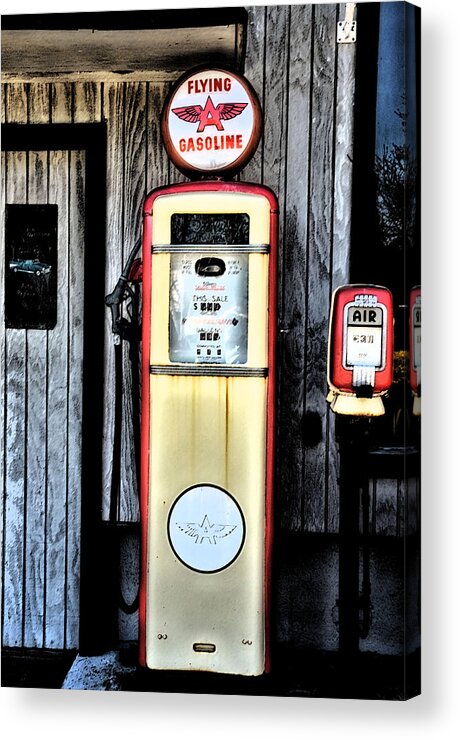 Gas Acrylic Print featuring the photograph Flying A by Tricia Marchlik