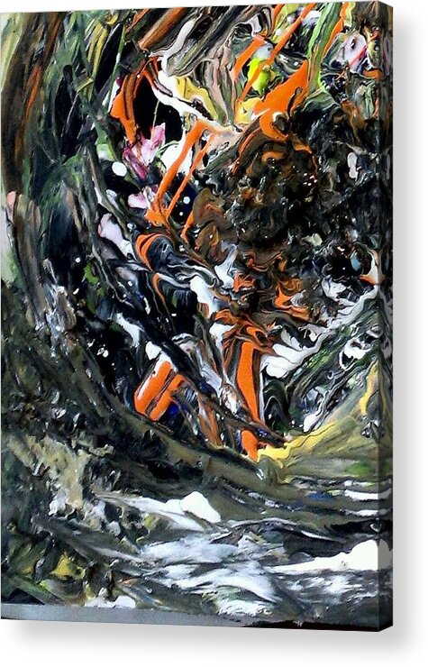 Abstract Art Acrylic Print featuring the painting Galaxy by Kamal Gill