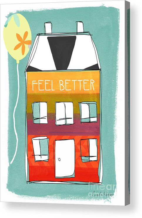 get Well Card Acrylic Print featuring the mixed media Get Well Card by Linda Woods