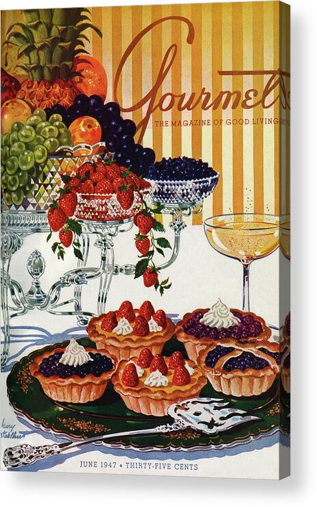 Food Acrylic Print featuring the photograph Gourmet Cover Of Fruit Tarts by Henry Stahlhut