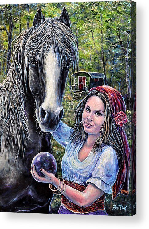Gypsy Acrylic Print featuring the painting Gypsies by Gail Butler