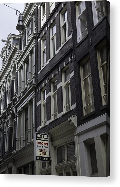 2014 Acrylic Print featuring the photograph Hotel Rooms Clean and Simple Amsterdam by Teresa Mucha