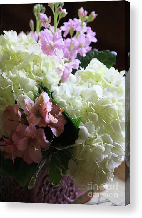 Hydrangea Acrylic Print featuring the photograph Hydrangeas Bouquet by Carol Groenen