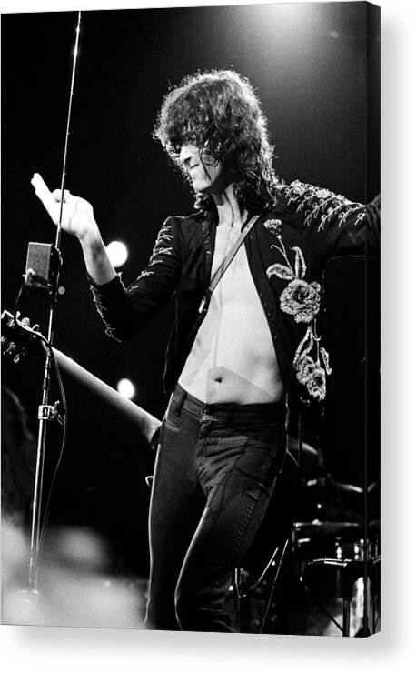 Jimmy Page Acrylic Print featuring the photograph Jimmy Page 1973 by Chris Walter