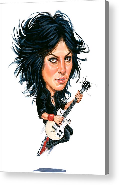 The Runaways Acrylic Print featuring the painting Joan Jett by Art 