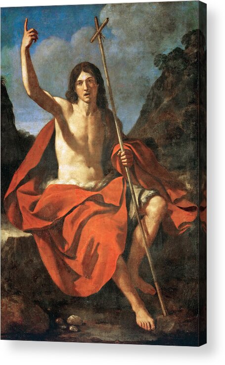 Guercino Acrylic Print featuring the painting John the Baptist by Guercino