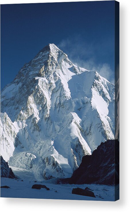 Feb0514 Acrylic Print featuring the photograph K2 At Dawn Pakistan by Colin Monteath