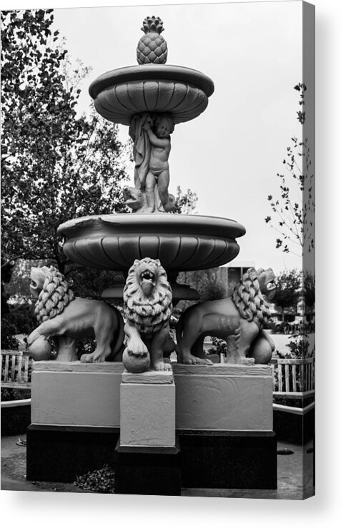 University Of Oklahoma Acrylic Print featuring the photograph Lion's Fountain by Hillis Creative