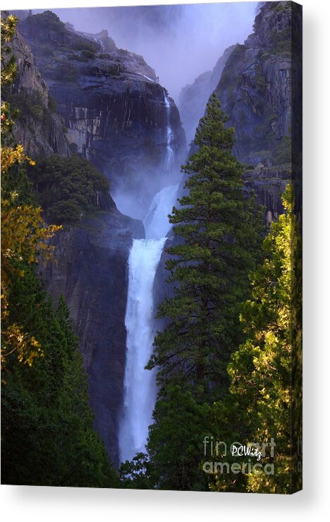 Lower Yosemite Falls Acrylic Print featuring the photograph Lower Yosemite Falls by Patrick Witz
