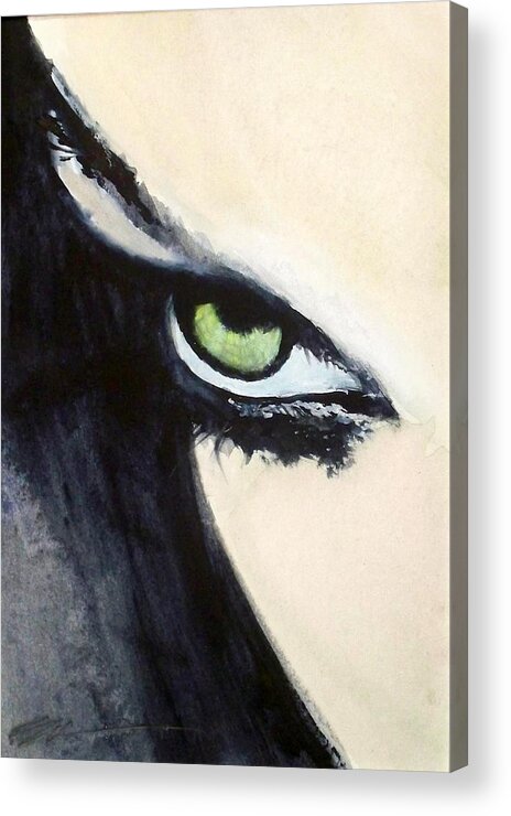 People Nature Entertainment Outdoors Acrylic Print featuring the painting Magyar Eyes by Ed Heaton