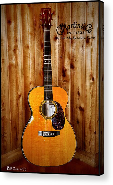 Martin Acrylic Print featuring the photograph Martin Guitar - The Eric Clapton Limited Edition by Bill Cannon