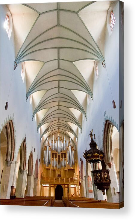 Jenny Setchell Acrylic Print featuring the photograph Memmingen pipe organ by Jenny Setchell