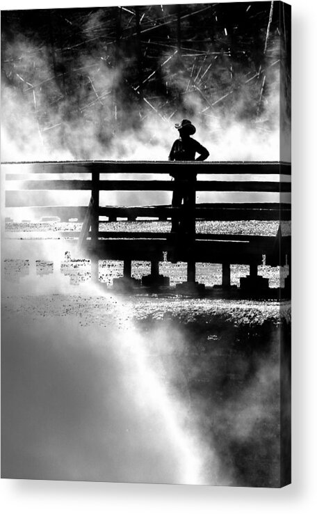 Cowgirl Acrylic Print featuring the photograph Misty Cowgirl by Ron White