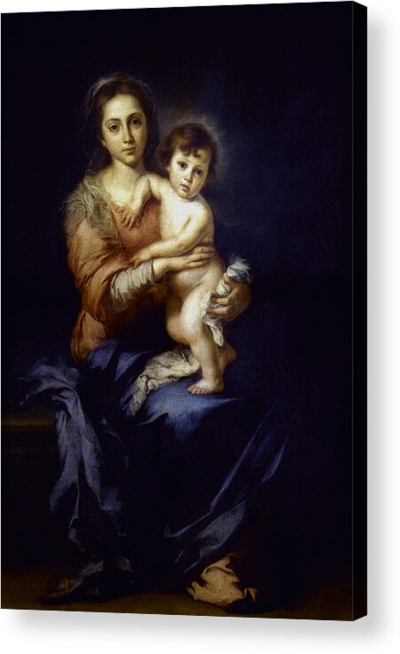 1650 Acrylic Print featuring the painting Murillo Madonna by Granger