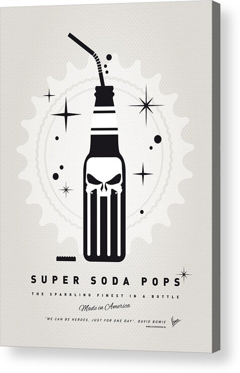 Punisher Acrylic Print featuring the digital art My SUPER SODA POPS No-15 by Chungkong Art