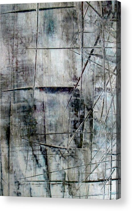 Abstract Acrylic Print featuring the painting Neutral by Janice Nabors Raiteri