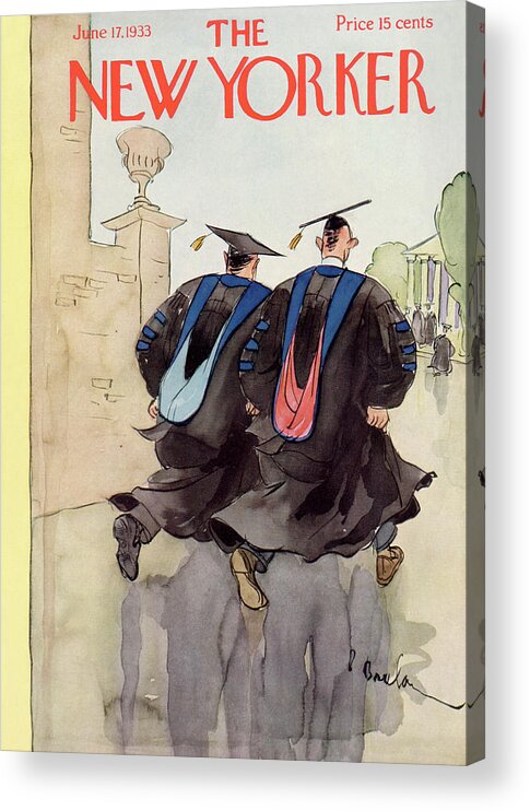 Graduation Acrylic Print featuring the painting New Yorker June 17th, 1933 by Perry Barlow