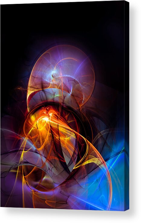 Abstract Acrylic Print featuring the digital art Night ride by Modern Abstract