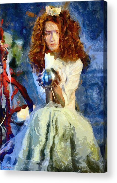 Woman Acrylic Print featuring the painting No One Wants My Candle by Tyler Robbins