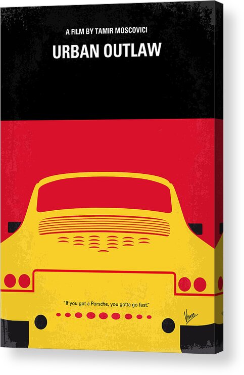 Urban Outlaw Acrylic Print featuring the digital art No316 My URBAN OUTLAW minimal movie poster by Chungkong Art
