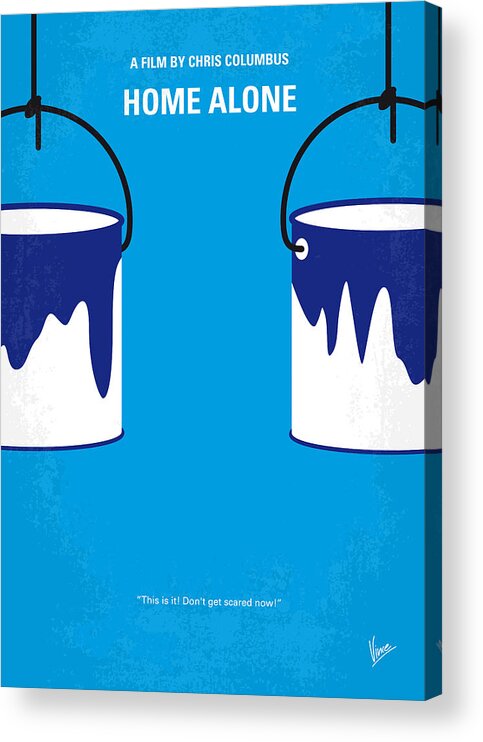 Home Acrylic Print featuring the digital art No427 My Home alone minimal movie poster by Chungkong Art