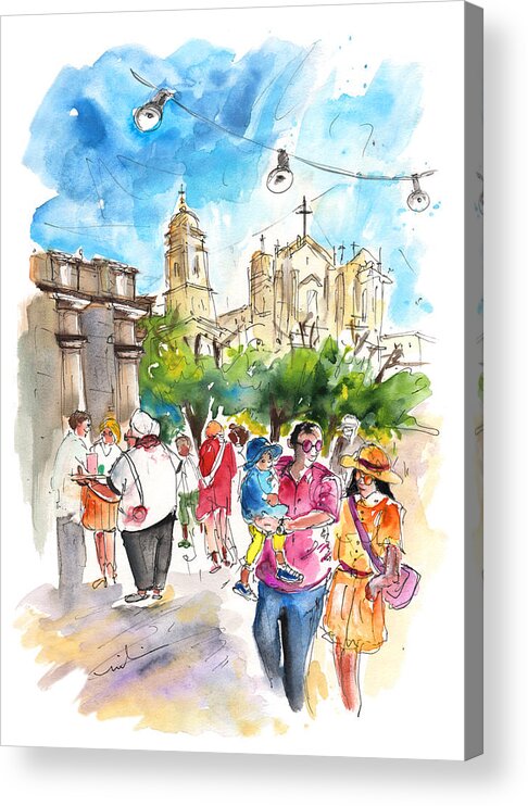 Travel Acrylic Print featuring the painting Noto 06 by Miki De Goodaboom