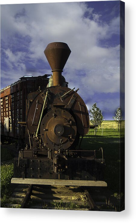 Train Acrylic Print featuring the photograph Old Prairie Train by Judy Hall-Folde