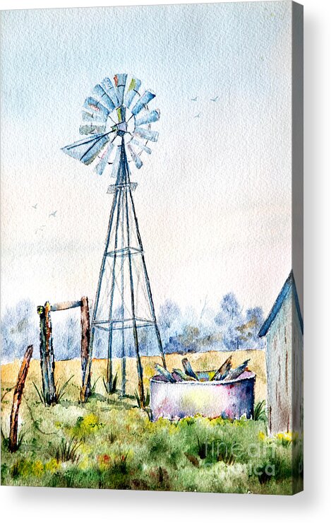 Windmill Acrylic Print featuring the photograph Old Windmill by Pattie Calfy