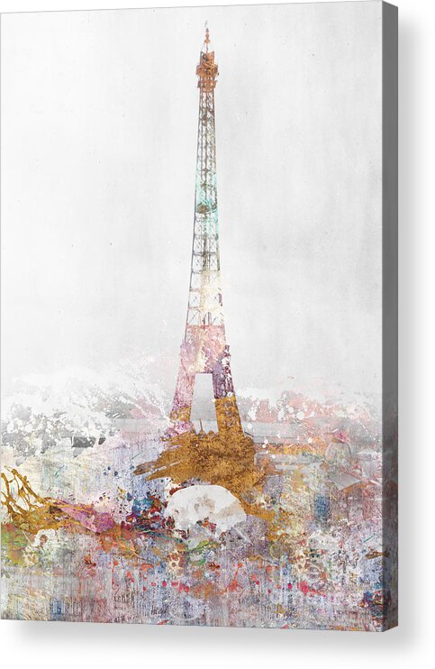 Paris Acrylic Print featuring the digital art Paris Color Splash by MGL Meiklejohn Graphics Licensing