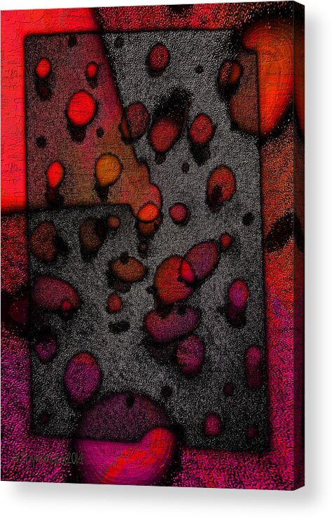 Pebbles Acrylic Print featuring the digital art Pebbles on an Alien Beach by Mimulux Patricia No