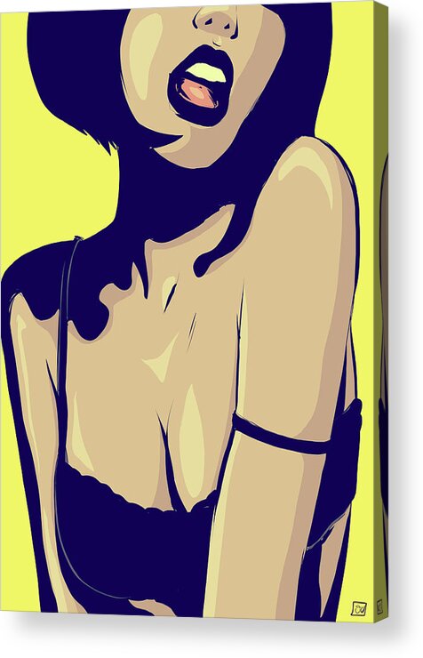 Giuseppe Cristiano Acrylic Print featuring the drawing Pop 001 by Giuseppe Cristiano