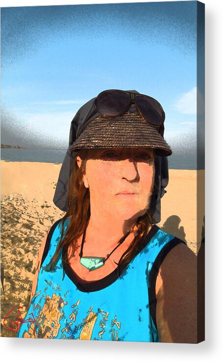 Colette Acrylic Print featuring the photograph Portrait Sinai Beach Egypt by Colette V Hera Guggenheim
