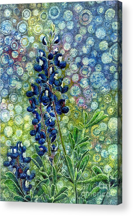 Bluebonnet Acrylic Print featuring the painting Pretty in Blue by Hailey E Herrera
