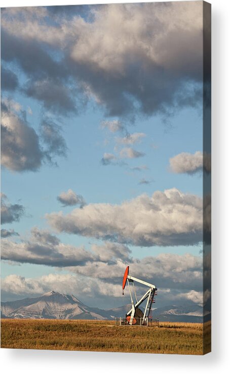Scenics Acrylic Print featuring the photograph Pumpjack In Alberta by Imaginegolf