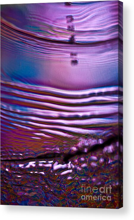 Abstract Acrylic Print featuring the photograph Purple Meterorite by Anthony Sacco