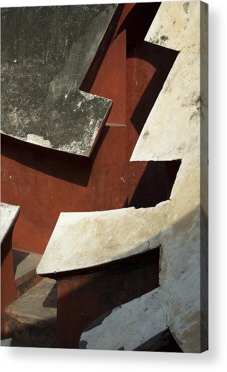 Geometry Acrylic Print featuring the photograph Red And White by Rajiv Chopra