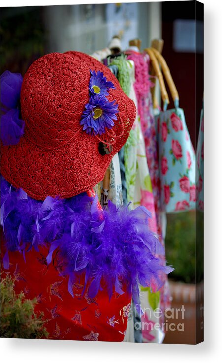 Boa Acrylic Print featuring the photograph Red Hat Society by Amy Cicconi