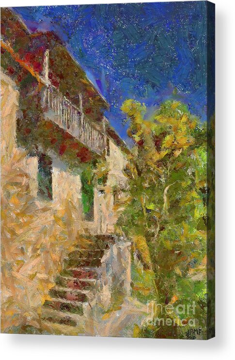Rustic House Acrylic Print featuring the painting Rustic House by Dragica Micki Fortuna