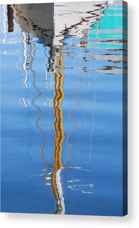 Sailboat Acrylic Print featuring the photograph Sailboat Reflection by Jani Freimann