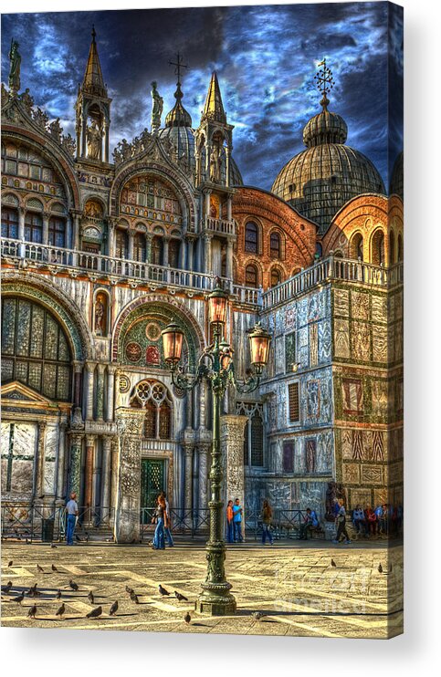 Creative Acrylic Print featuring the photograph Saint Marks Square by Jerry Fornarotto