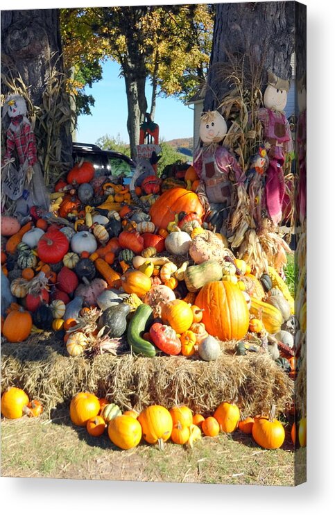 Bill's Market Acrylic Print featuring the photograph Scarecrows Guarding the Stash by Kathleen Luther