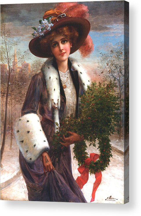 Emile Vernon Acrylic Print featuring the digital art Seasons Greetings by Emile Vernon