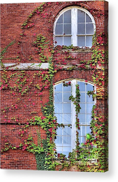 Plymouth County Commissioners Building Acrylic Print featuring the photograph Second and Third Floor Windows by Janice Drew