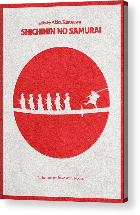 Seven Samurai Acrylic Print featuring the digital art Seven Samurai by Inspirowl Design