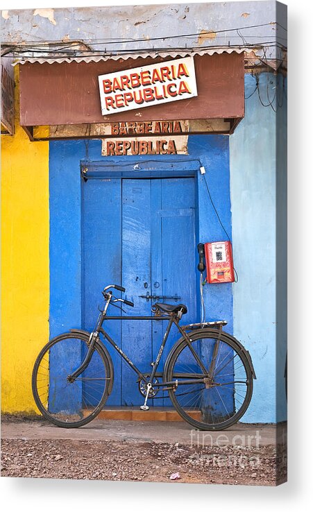 Goa Acrylic Print featuring the photograph Shop On Street In Goa India by JM Travel Photography