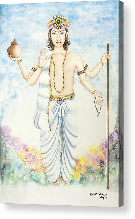 Vedic Astrology Acrylic Print featuring the painting Shukra Venus by Srishti Wilhelm