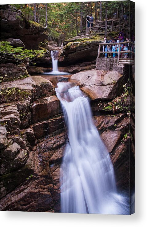 Karen Stephenson Photography Acrylic Print featuring the photograph Silky Sabbaday Falls by Karen Stephenson