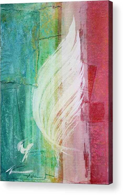 Abstract Painting Acrylic Print featuring the painting Spirit of Christmas by Asha Carolyn Young